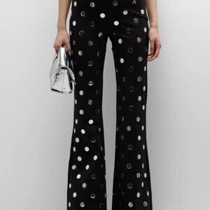 AREA Polka Dot flared trousers